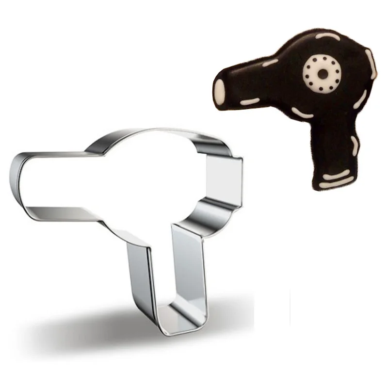 

Hair Dryer Metal Cookie Cutter Cookware Baking Accessories Biscuit Mold pastry Fondant Cake Decorating Tools