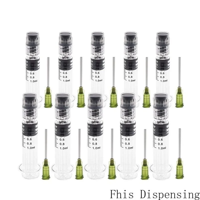 1ml Capacity Borosilicate Glass Luer Lock Syringe with Bonus 14G Blunt Tip Non Hypodermic Needles