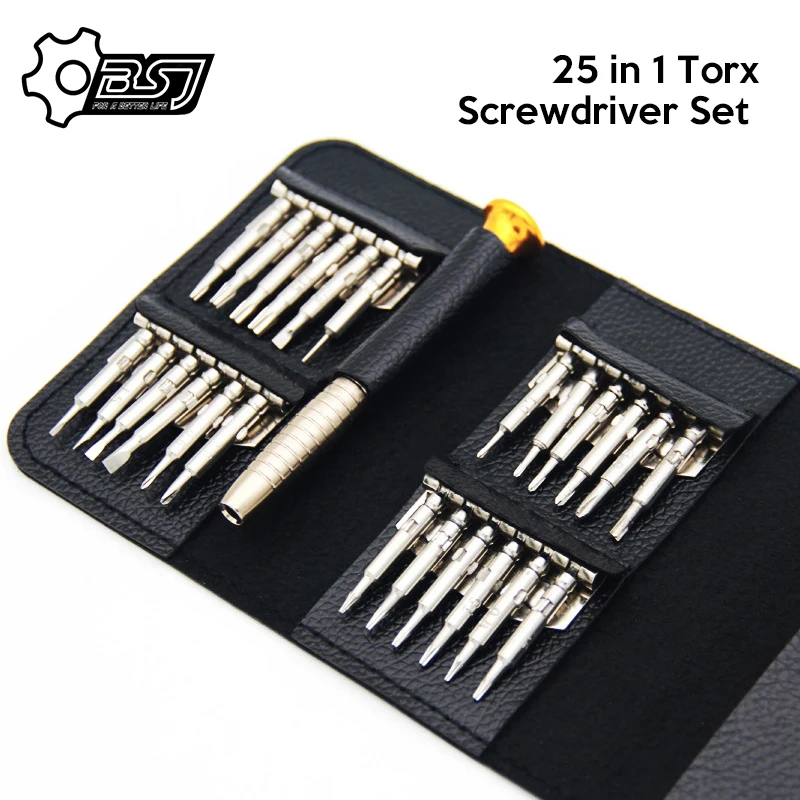 Zestaw wkrętaków Torx 25 w 1 wielofunkcyjne narzędzia do otwierania, do naprawy zestaw wkrętak precyzyjny dla telefonów Tablet PC