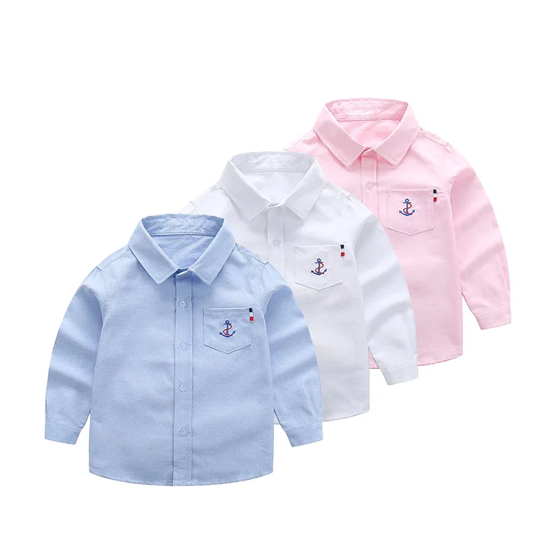 

IENENS Children Shirts Baby Boys Long Sleeve Shirts Kids Spring Tops Tees Shirts Casual Blouse