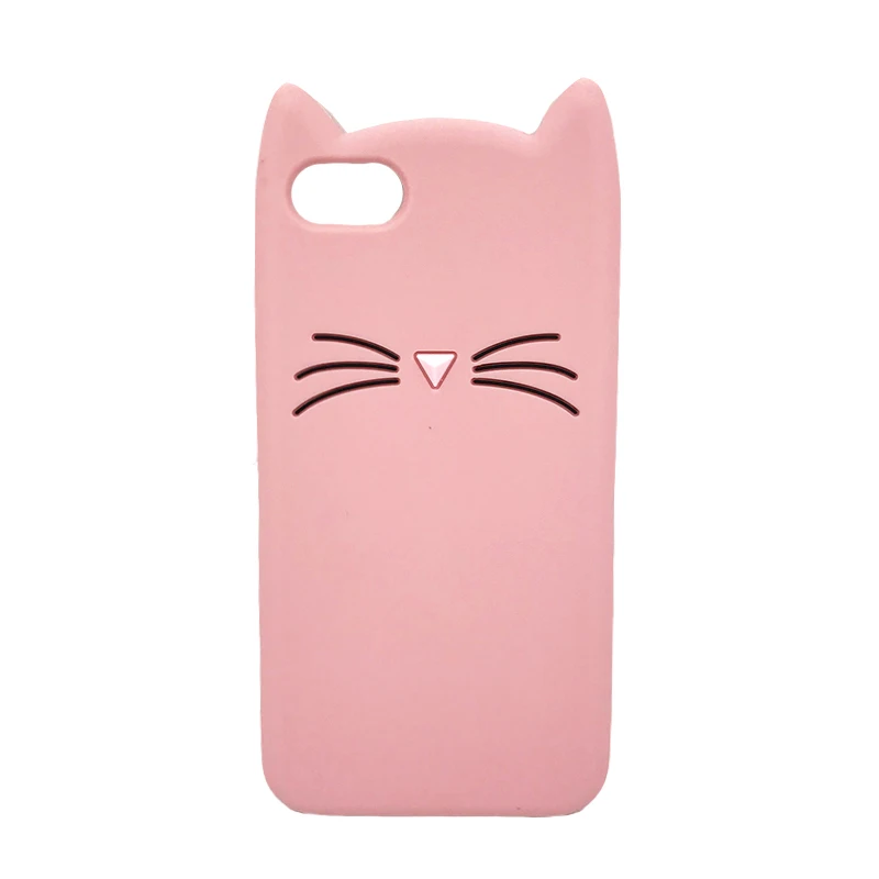 For iPhone 5S SE2016 Case Cute Cartoon Cat Ears Case 3D Silicone Soft Back Cover Black Pink Phone Shell Funda For iPhone 5 S 5SE