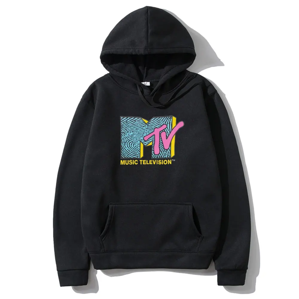 Mtv Music Television Hoodie Men Women Fashion Retro Rock Hip Hop Tv Hoodies Heather Grey Fashion Sweatshirt Unisex Streetwear