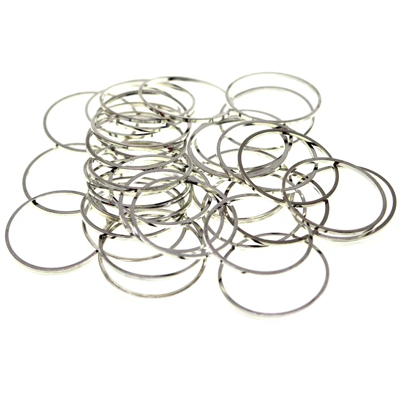 1mm Thick Brass Closed Rings Round Big Circle Earrings Hoops DIY Accessories Charms Connectors Pendant Necklace Jewelry Making