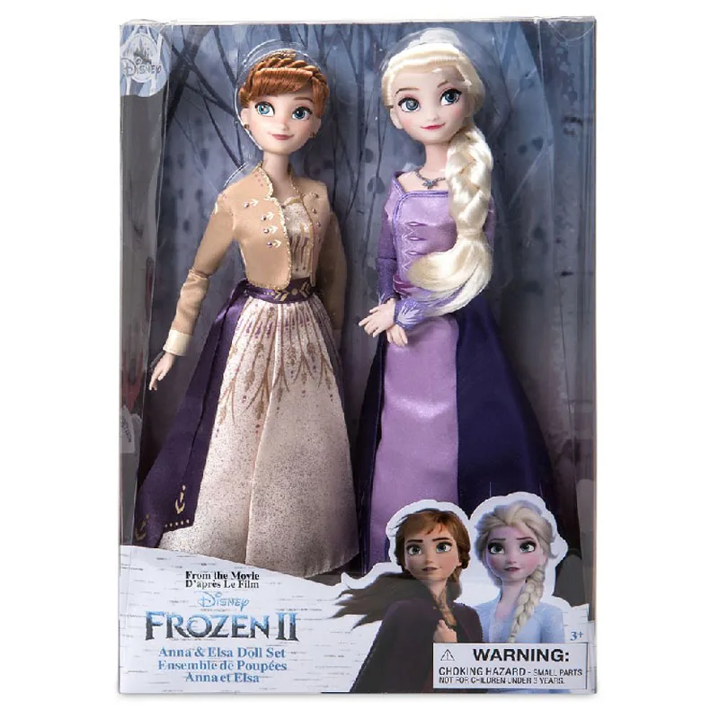 Disney Toys Frozen 2 Elsa and Anna Princess Doll Toys with Accessories Olfa Sets Girl's Collection Dolls Kids Gifts with Box image 6