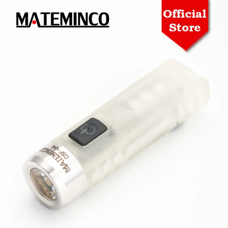 Mateminco CSF04 SST20 300lm EDC Keychain Type-C USB UV Flashlight Rechargeable Mini Portable LED Flashlight with UV RGB Aux LEDs