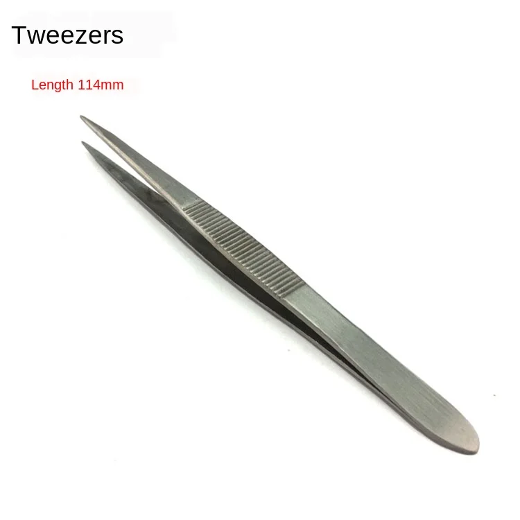 Thickened Carbon Steel Tweezers Pointed Elbow Clamp Common Rail Injector Washer Gasket Tool