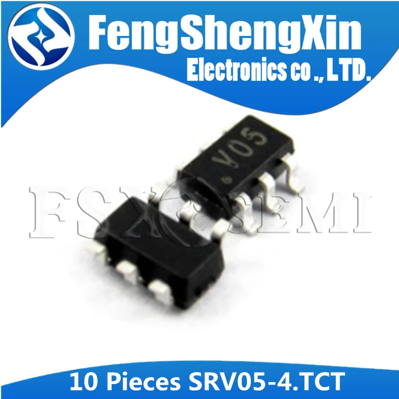 

10pcs/lot SRV05-4.TCT SOT23-6 SRV05 Code: V05 SRV05-4 TVS Diode SOT23-6