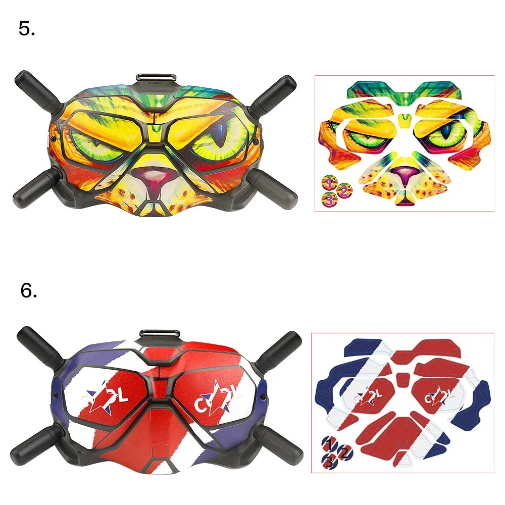 Наклейка, защитный чехол для DJI Avata FPV goggles V2, аксессуары, наклейки из углеродного волокна