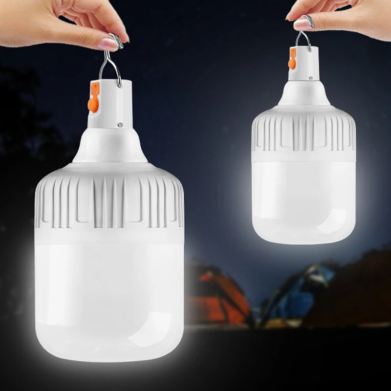 Acecorner USB Rechargeable Light Bulb Outdoor Camping 5 Model Dimmable Portable Lantern Emergency Lights BBQ Hanging Night Light