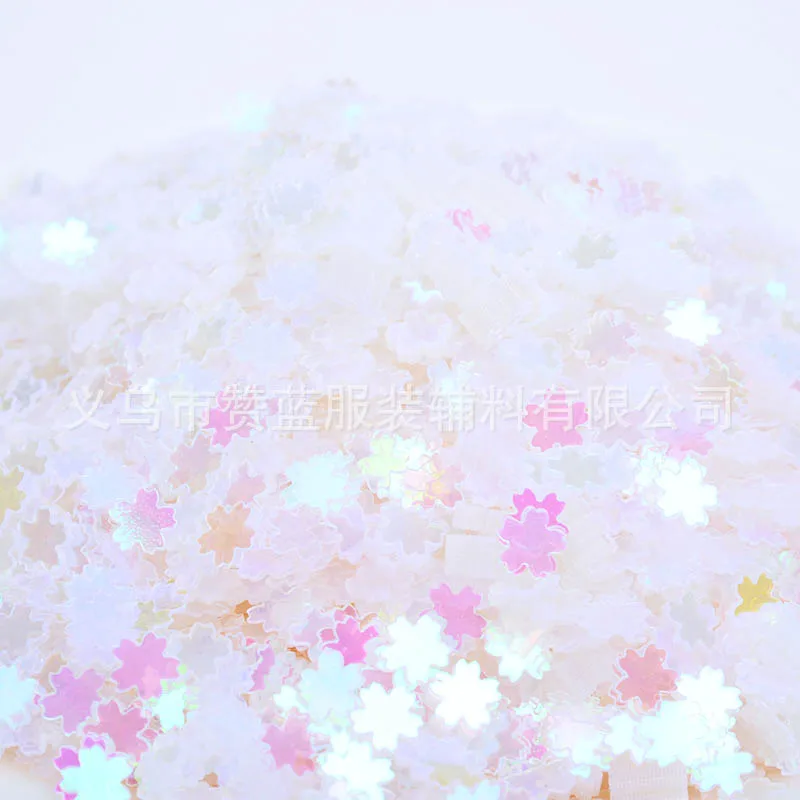 5mm cherry blossom glitter beads handmade DIY crystal mud filling decoration laser nail sequin wedding party throw sequins