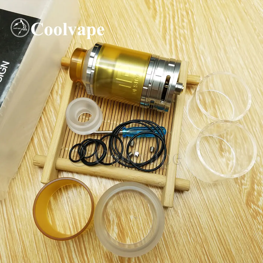 

Wolf Coolvape QP Designs Fatality RTA Tank 28mm Atomizers RTA Top Adjustable airflow TopFill Vape Atomizers vs Fatality M25 RTA