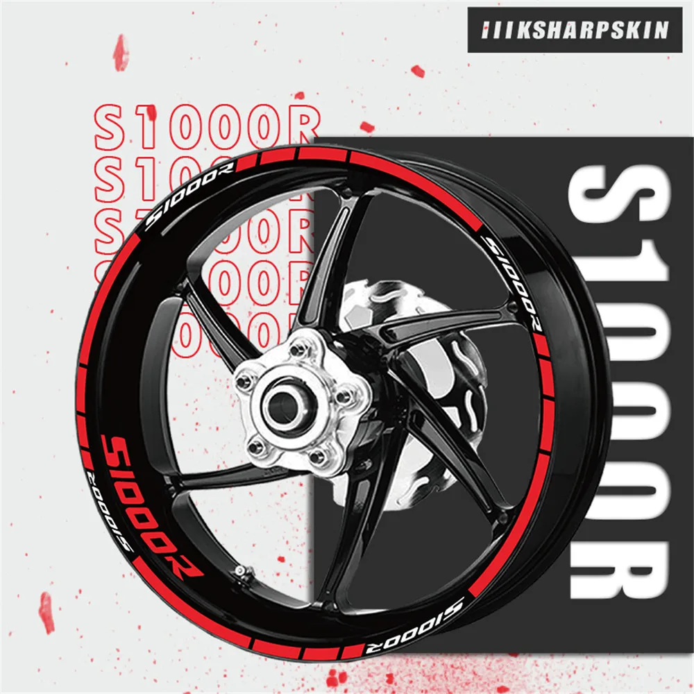 

Motorcycle sticker wheel reflective decal tire waterproof membrane for BMW S1000R S1000 R S 1000R