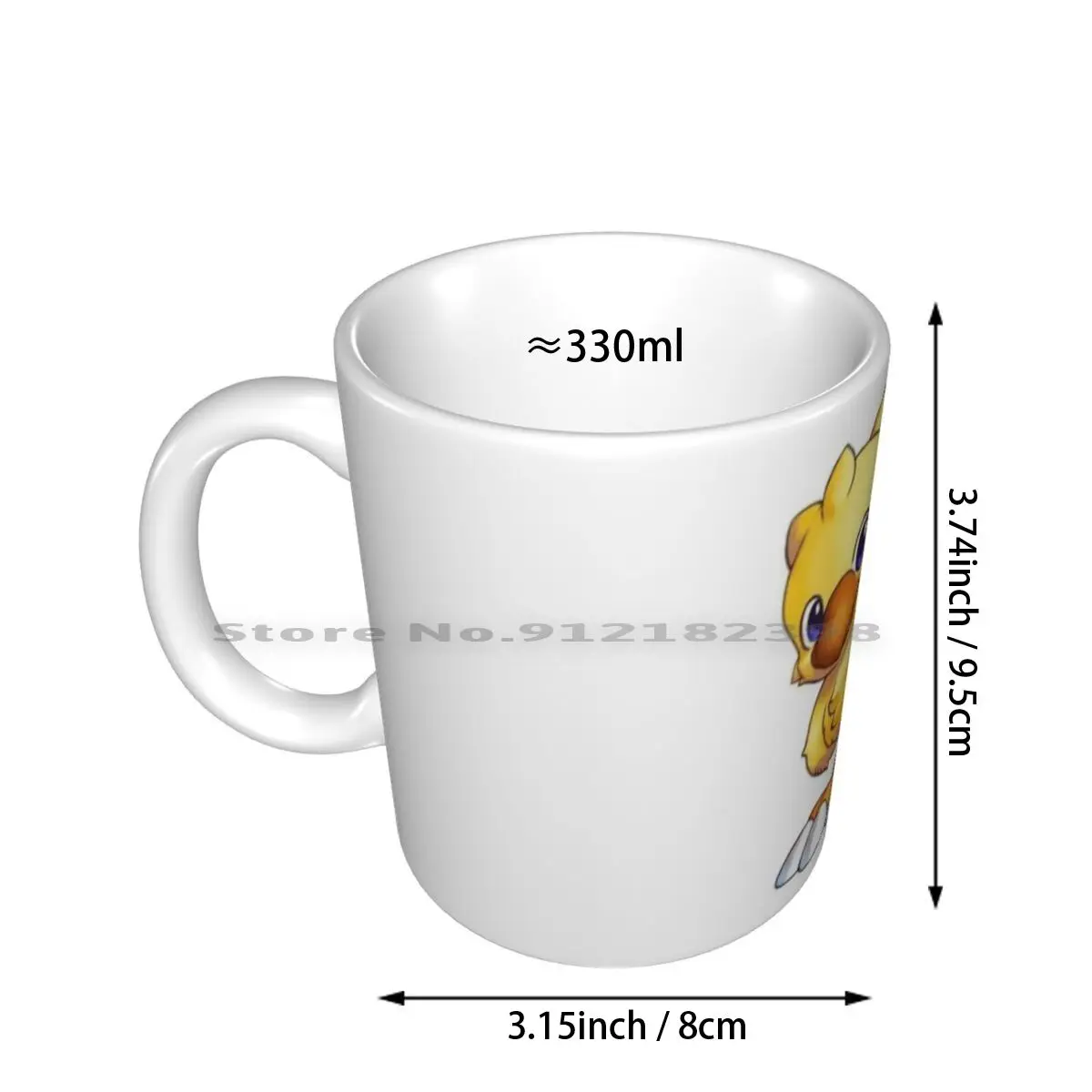 Chocobo Ceramic Mugs Coffee Cups Milk Tea Mug Chocobo Final Fantasy Wallet Phone Case 15 Xv Xv Creative Trending Vintage Gift