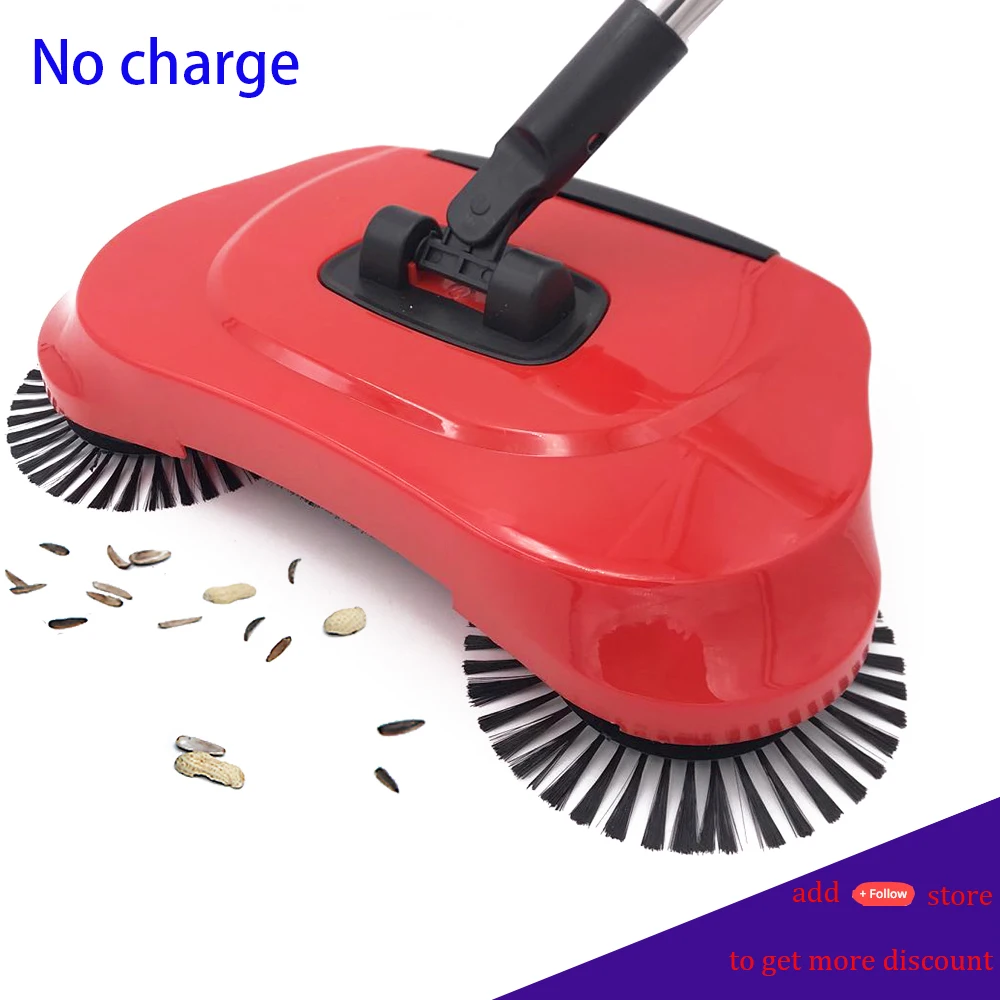 Stainless Steel Sweeping Machine Push Type Hand Push Magic Broom Dustpan Handle Household Cleaning Package Hand Push Sweeper mop