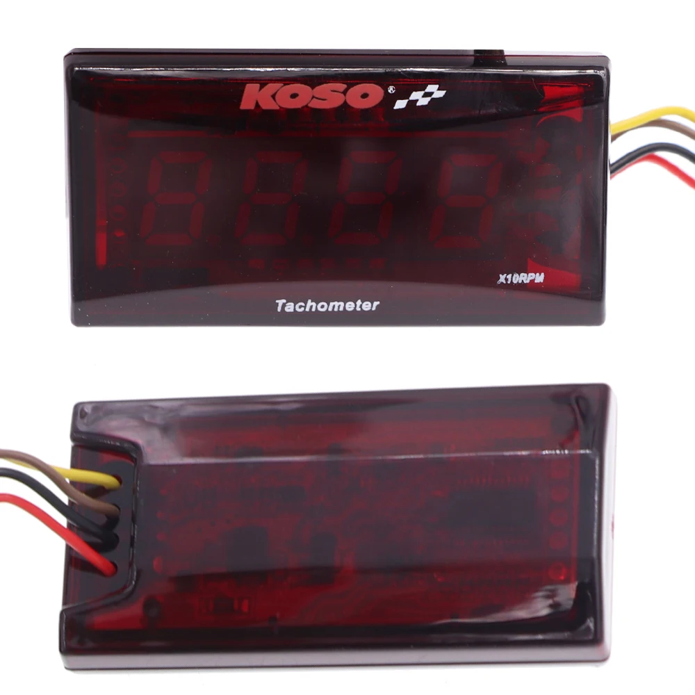 koso tachometer Motorcycle rpm gauge 0~2000 rpm Digtal Display  With Red and Blue LED