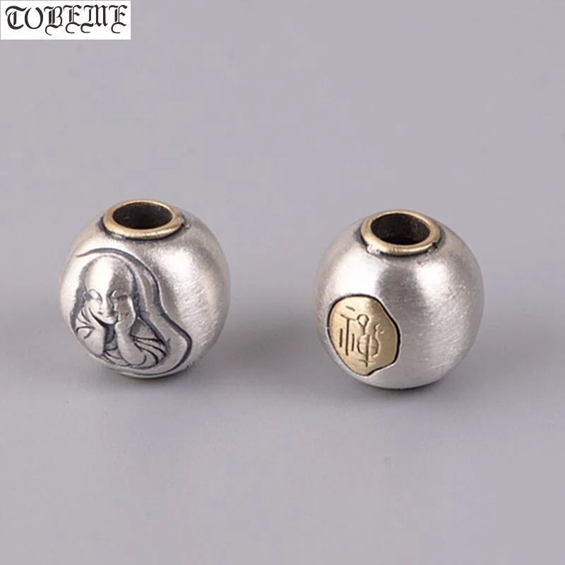 

Handmade 925 Silver Tibetan Beads Vintage 925 Sterling Buddha Beads Silver Jewelry Beads DIY Jewelry Findings