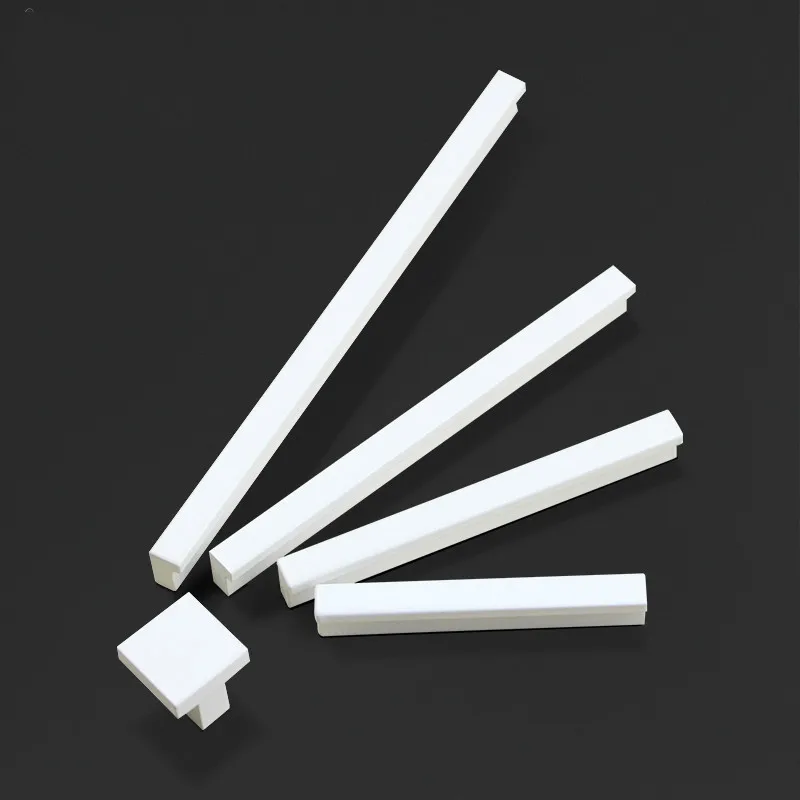Lvory White Bedroom Cabinet Door Handle Modern Simple Wardrobe Drawer Pulls Kitchen Hardware Handles Bar Long Furniture Knobs
