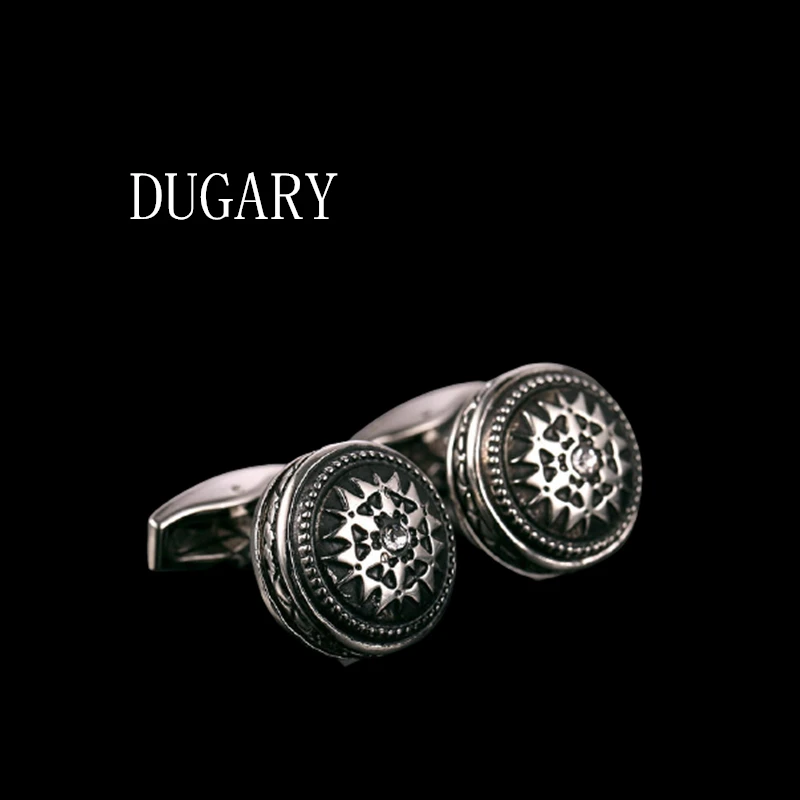 

DUGARY Luxury shirt cufflinks for men's Brand cuff buttons cuff links High Quality Round metal abotoaduras Jewelry gemelos