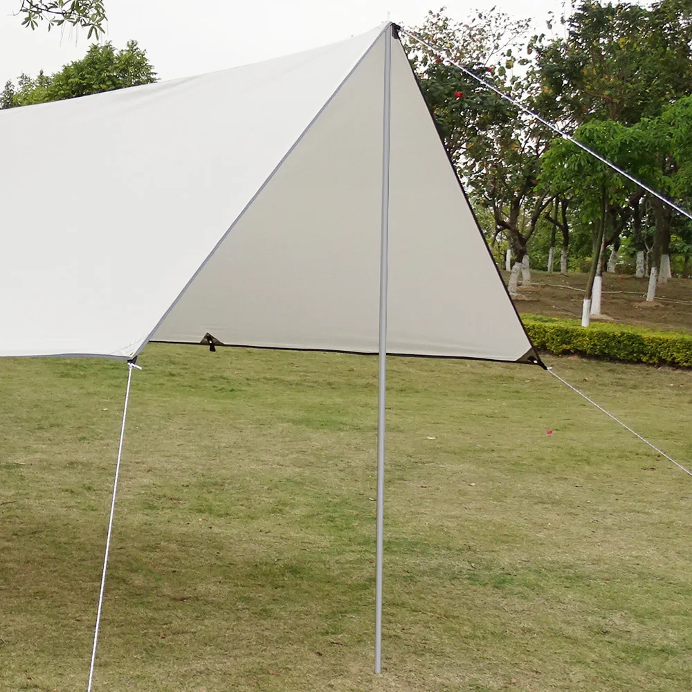 조정 가능한 방수포 알루미늄 천막 지지대, 보관 가방 포함, 캠핑 천막 막대 홀더용 경량 지지대