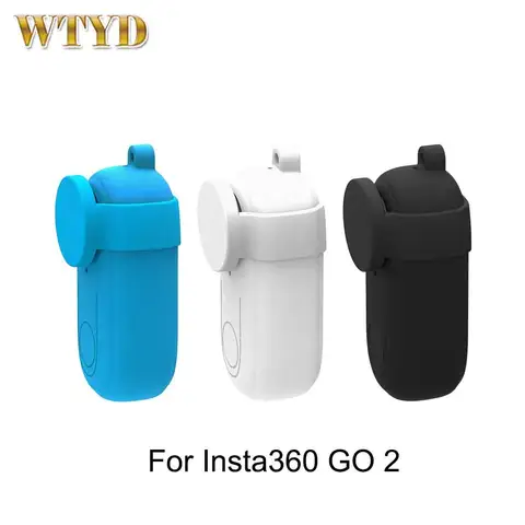 Custodia protettiva in silicone PULUZ per Insta360 GO 2 con copriobiettivo