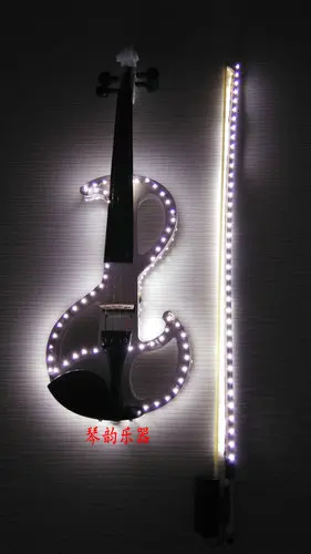 Illuminated electronic violin props stage performance furnishings electroacoustic violin Factory wholesale free shipping