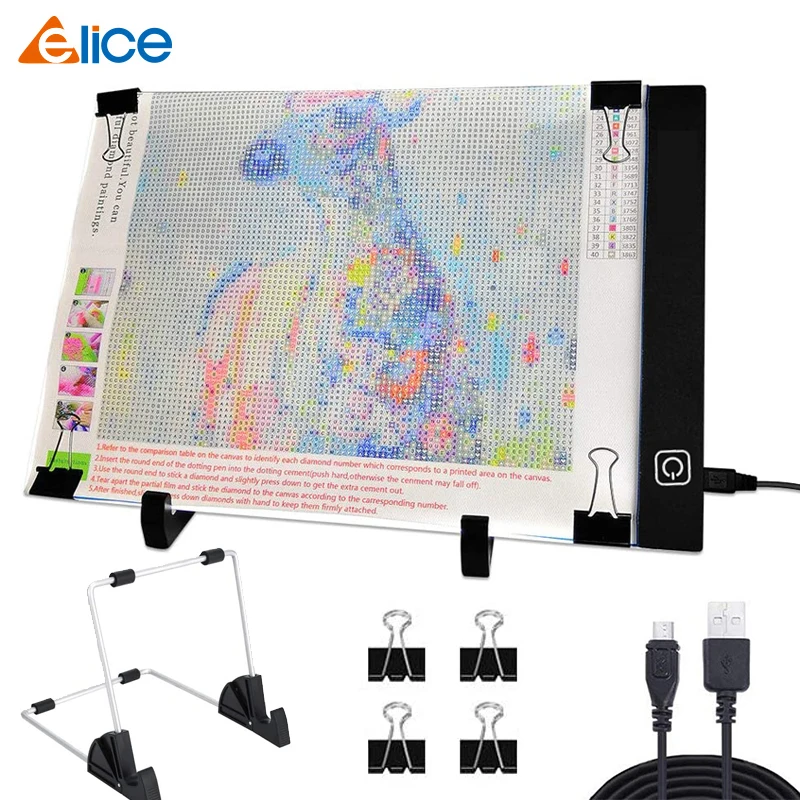 

Elice A4 LED Light Pad Artcraft Tracing Light Box Copy Board Digital Tablets diamond Painting Drawing Tablet