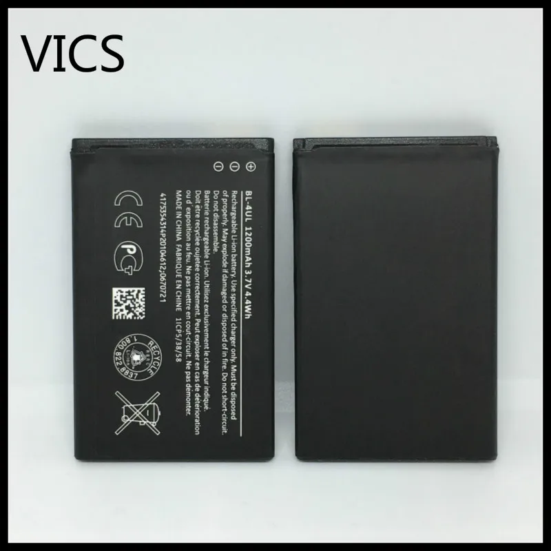 

Original VICS Battery 4UL BL-4UL 1200mAh Rechargeable Li-ion 4UL Battery For Nokia Lumia 225 Asha 225 Asha225 BATTERY BL4UL