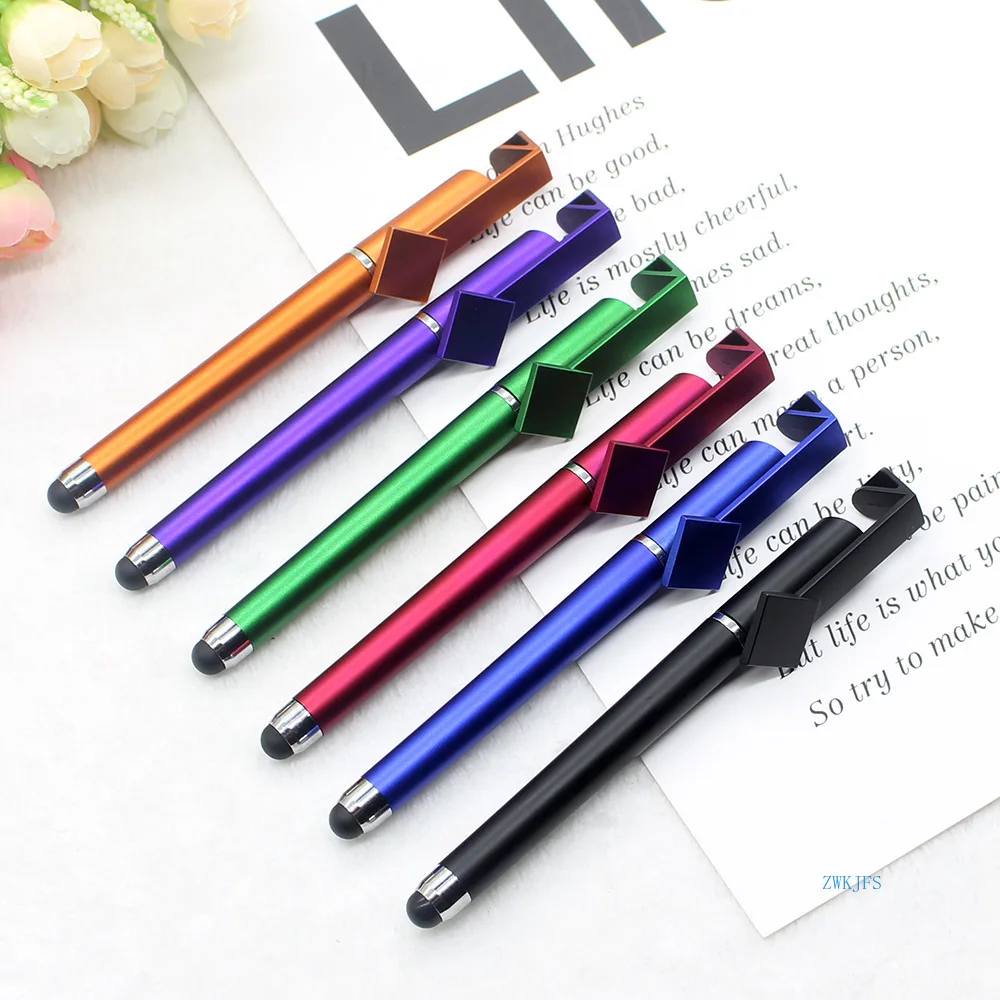 

50pcs carbon water pen signature touch capacitive pen mobile phone bracket two dimensional code neutral pen