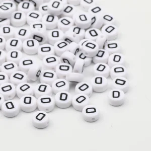 50/100/200 قطعة / الكثير 7x4mm أبيض جولة من الألف إلى الياء الأبجدية رسالة الاكريليك فضفاضة فاصل الخرز للمجوهرات DIY صنع اكسسوارات سوار أفضل 10 حبات مبيعا بالحروف - رقم 10