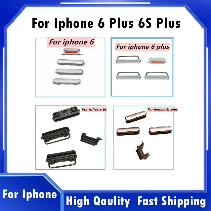 For iPhone 6 6 Plus 6S 6S Plus Full set Switch Power Volume Mute Button Key Side Button Full Set Repair parts Replacement