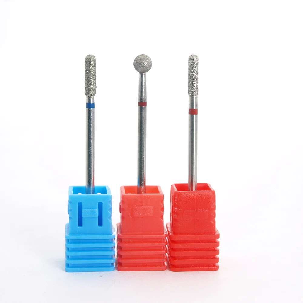 EasyNail~ 1PCS Diamond Nail Drill Bit Red Burr Electric File Nail Milling Cutter Manicure Bits Nail Art Clean Tools Accessory