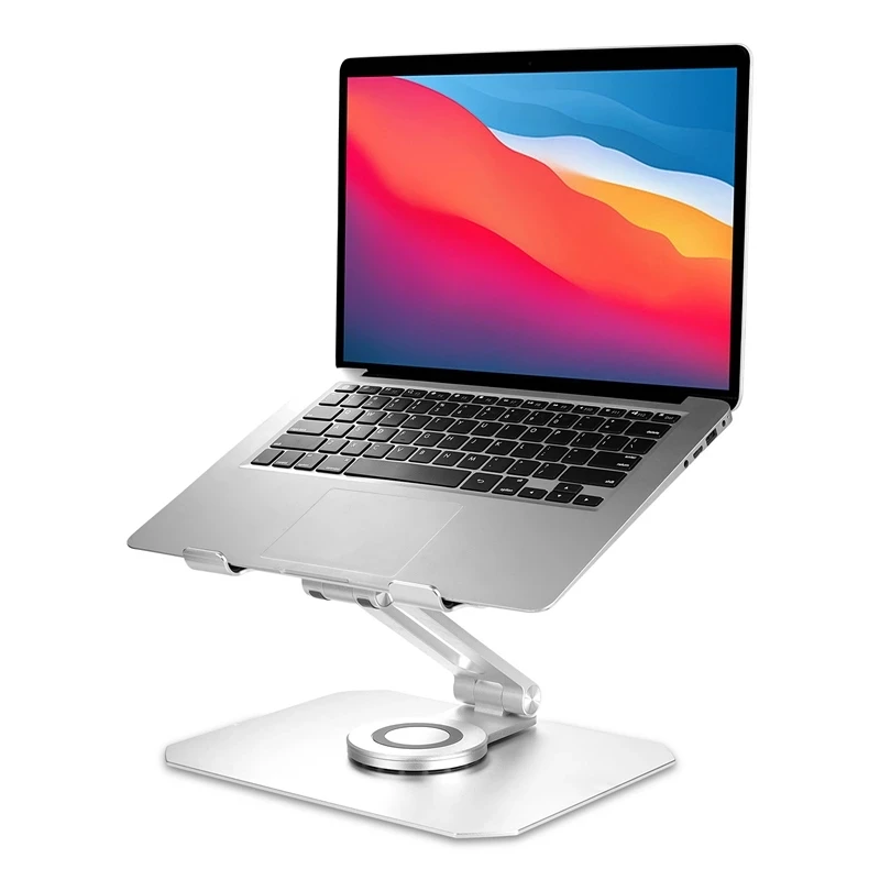 Swivel Laptop Stand Desk Riser 360 Rotation Multi-Angle/Height Adjustable Aluminum Computer Stand for MacBook 10-17