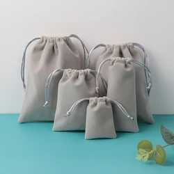 5pcs High Quality Velvet Jewelry Storage Bags Beads/Tea/Candy/Jewelry Organza Drawstring Bag For Wedding Christmas Gift Pouches