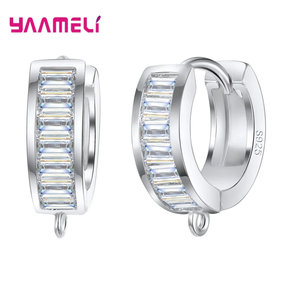 New Trendy Girls 925 Sterling Silver Needle Huggies Earrings Small Hoop Earrings Anti-Allergic Jewelry Accessory For Women