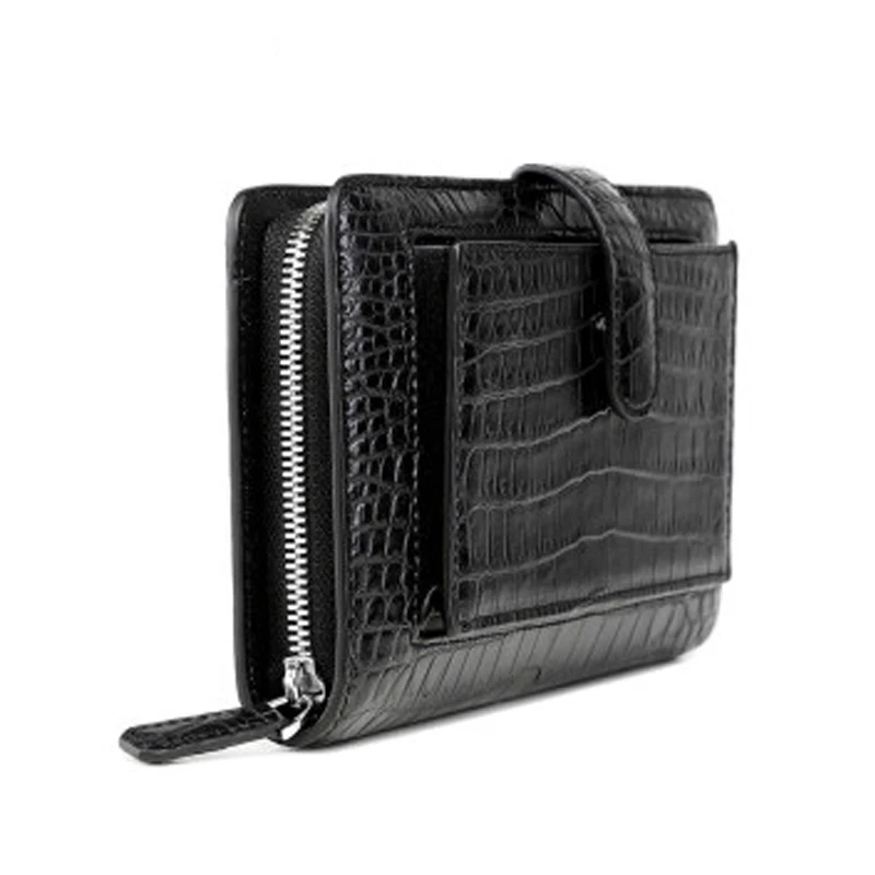 VVBrown  crocodile leather bag  male  men wallet  multi-function  Hand bag  large capacity  Cross section  square men clutch bag