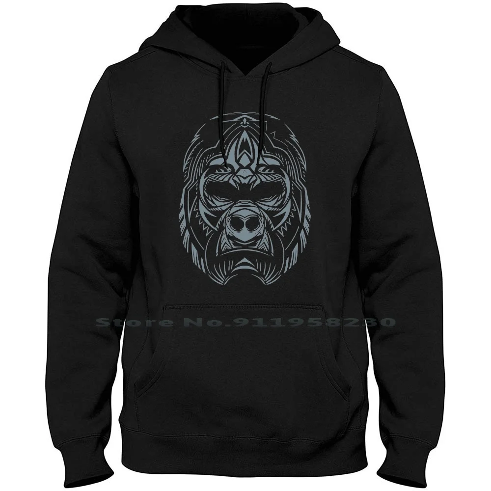 Abstract Gorilla Face Men Women Hoodie Pullover Sweater 6XL Big Size Cotton Abstract Gorilla Face Ill Act Ace St Ra Go