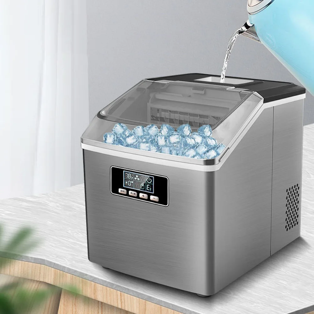 Macchina per fabbricare il ghiaccio del cubo commerciale macchina per fare il ghiaccio del negozio di tè al latte piccola macchina automatica per fabbricare il ghiaccio del cubo della famiglia