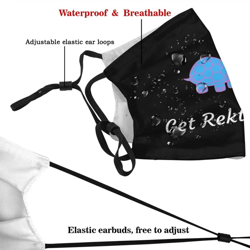 Get Rekt Nerd Turtle Mask Cloth Reusable Print Filter Washable Angryapparel Gamer Rekt Nerd Turtle Hater Animals Tortoise Video