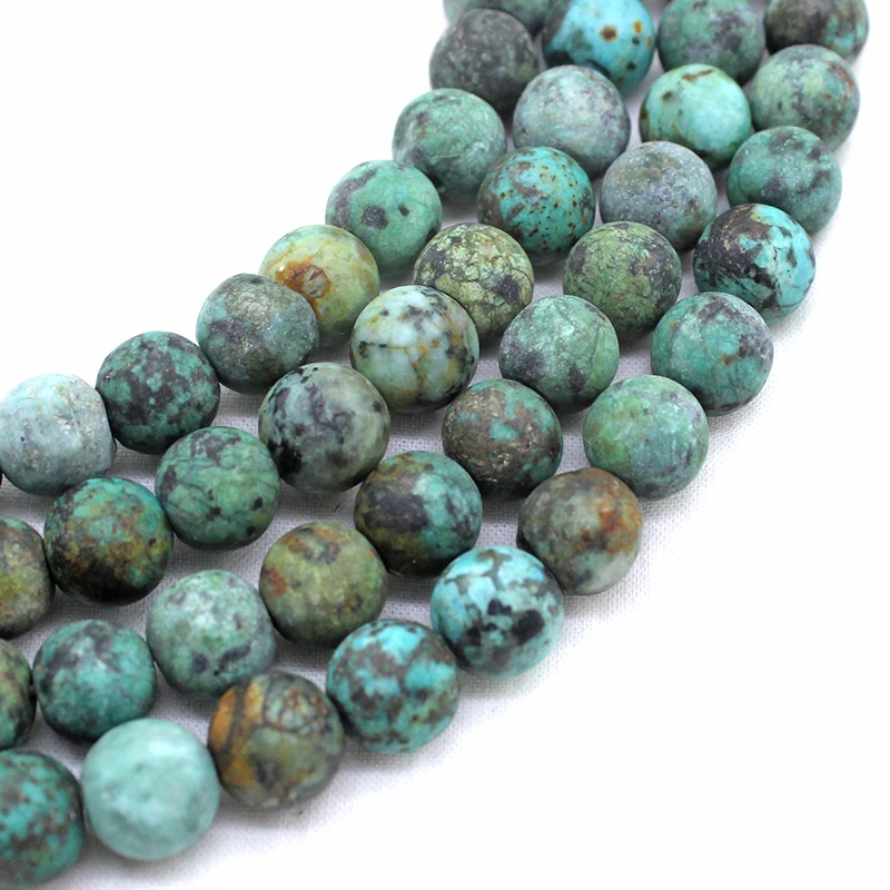 Bracelet beads Dull Polish Matte African Turquoises Howlite Stone Beads for Jewelry Making 4-10mm Natural Stone Round Beads