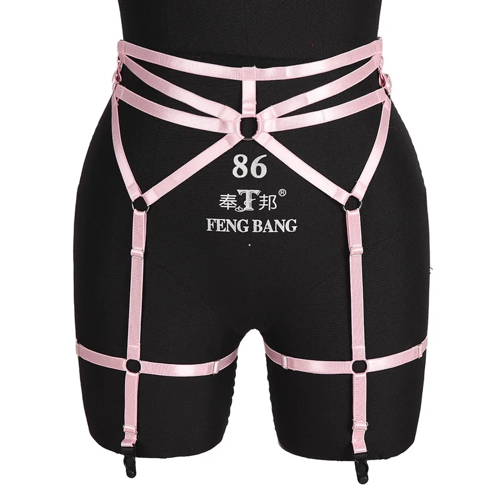 Harajuku Straps Adjust Waist Suspender Belt Size Body Harness Women Sexy Stocking Garters Punk Goth Accessories Dance Wear