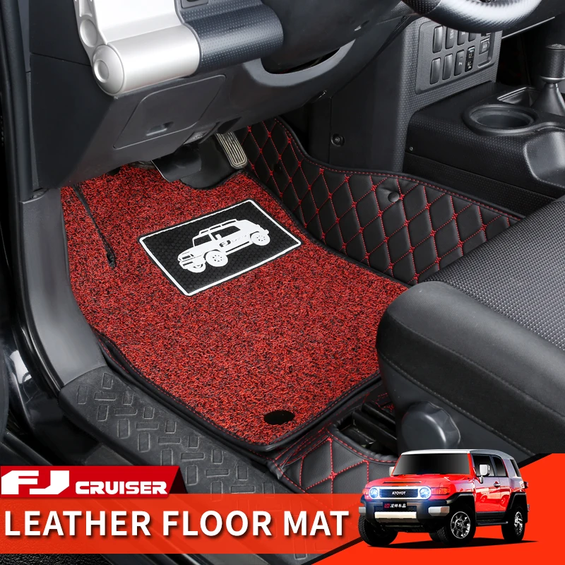 06-21 Year Toyota FJ Cruiser Accessories Interior Modification Full Encirclement Leather Floor Mat Carpet Protection Cover