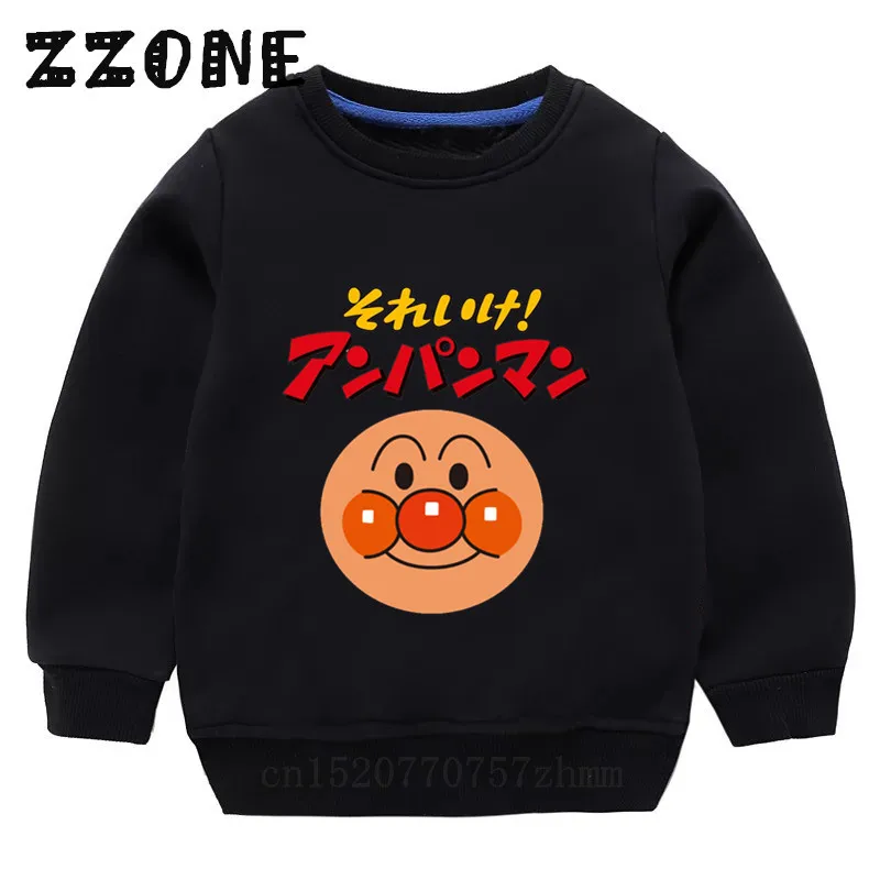 Children's Hoodies Kids Anpanman With Baikinman Cartoon Sweatshirts Baby Cotton Pullover Tops Girls Boys Autumn Clothes,KYT5254