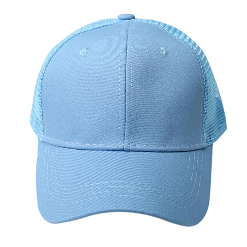 JNKET Fashion Ponytail Baseball Cap Women Sunhat Mesh Cap Baseball Hat Snapbacks Hats Outdoor Sports Summer Hat Ponytail Hat