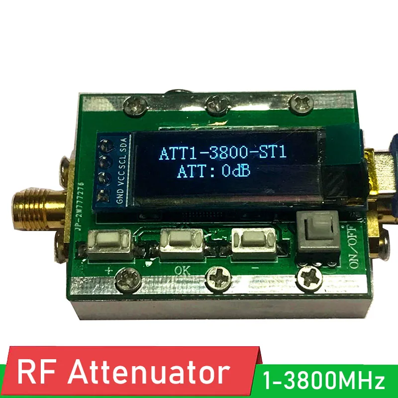 DYKB 1M-3800MHz RF Attenuator programmable Digital Attenuator 0-31dB adjustable step 1dB PC software f/ Spectrum Analyzer