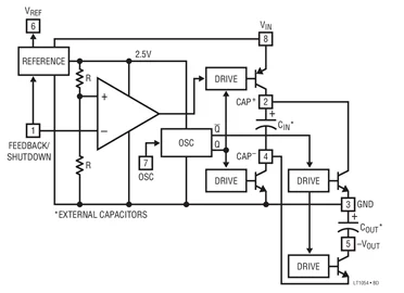 LT1054IS8 LT1054LCS8 LT1054 - Switched-Capacitor Voltage Converter with Regulator