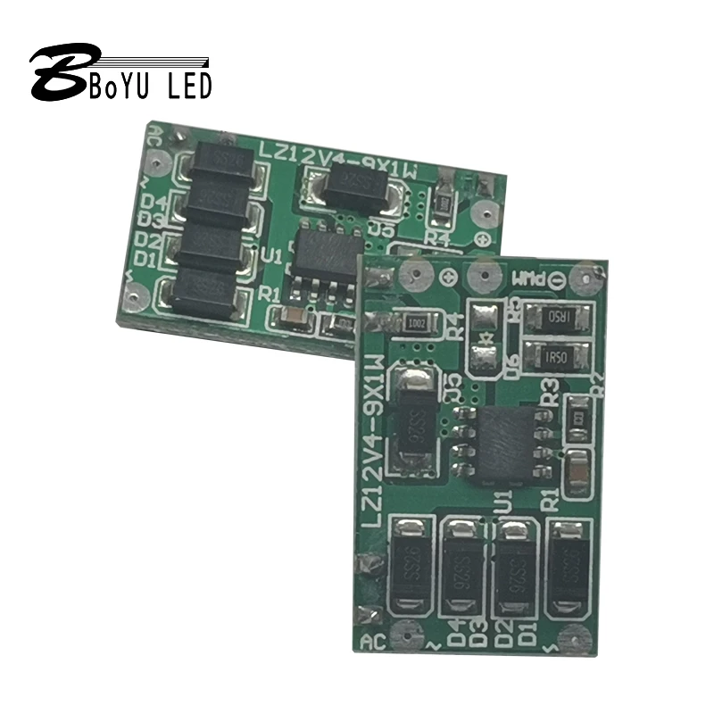 2pcs High-power LED driver power supply 9W power DC12 input current ≤300MA step-up LED driver power supply board