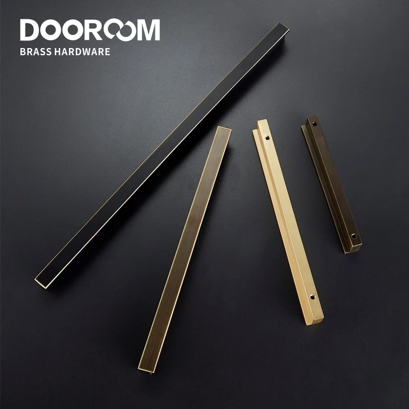 

Dooroom Zoe Brass Furniture Handles Long Modern Matt Wardrobe Dresser Cupboard Cabinet Door Drawer Pulls Knobs