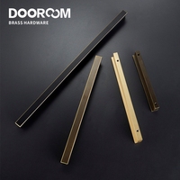 Dooroom Zoe Brass Furniture Handles Long Modern Matt Wardrobe Dresser Cupboard Cabinet Door Drawer Pulls Knobs