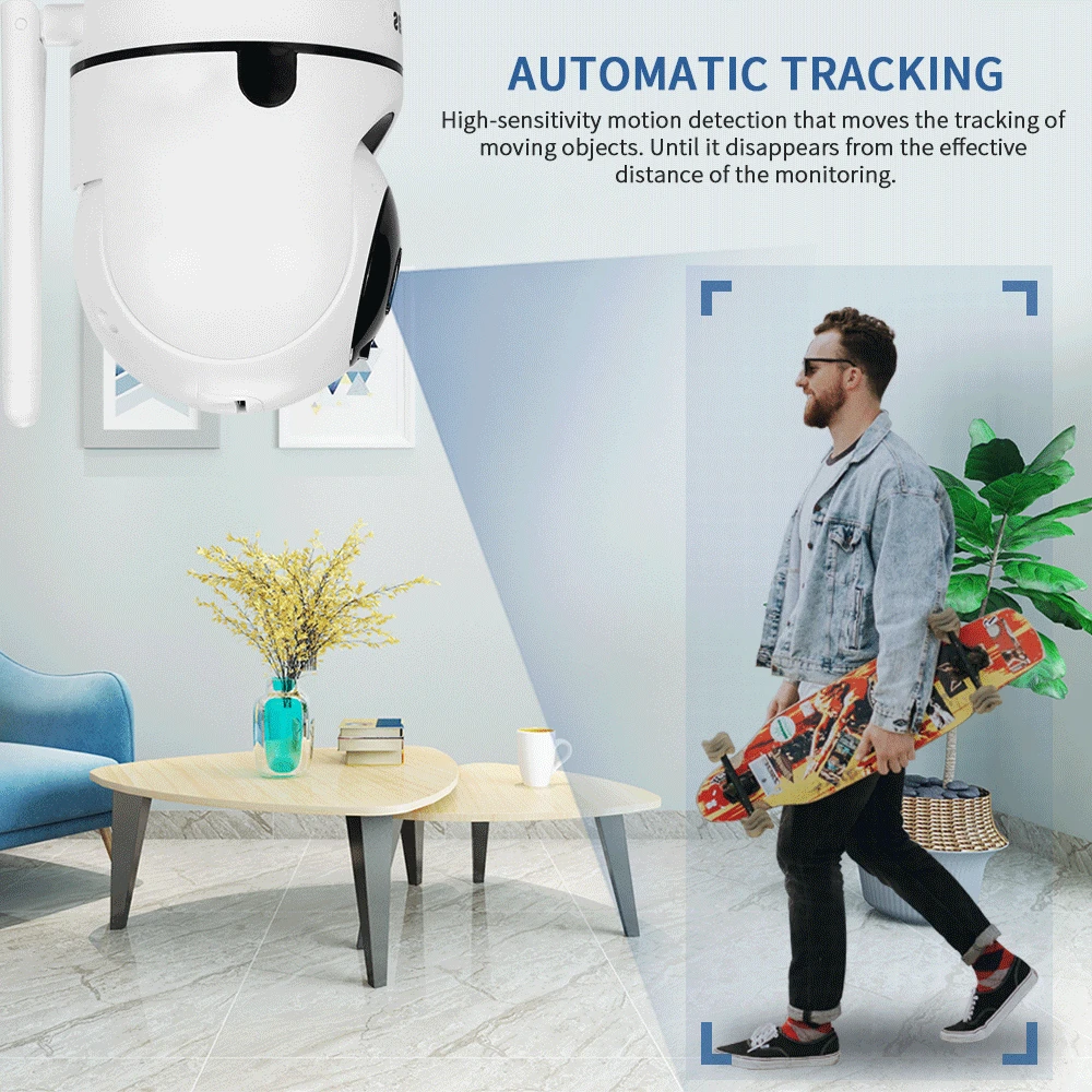 INQMEGA Mini Size 1080P IP Camera Tuya App WiFi Indoor Home Security Camera Auto Tracking Surveillance Night Vision Motion Alarm