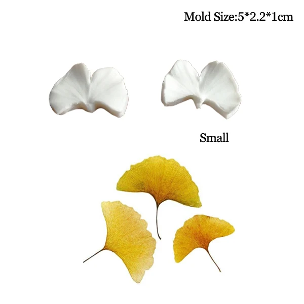 DIY Ginkgo Leaf Jewelry Storage Dish Silicone Mold for Handmade Gift Concrete Resin Clay Sugarcraft Fondant Mould M2161